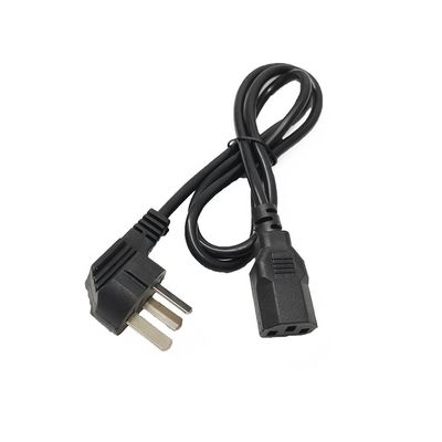ISO9001 Européen 2 Pin Ac Power Cord Cable 1.2m pour l'ordinateur portable